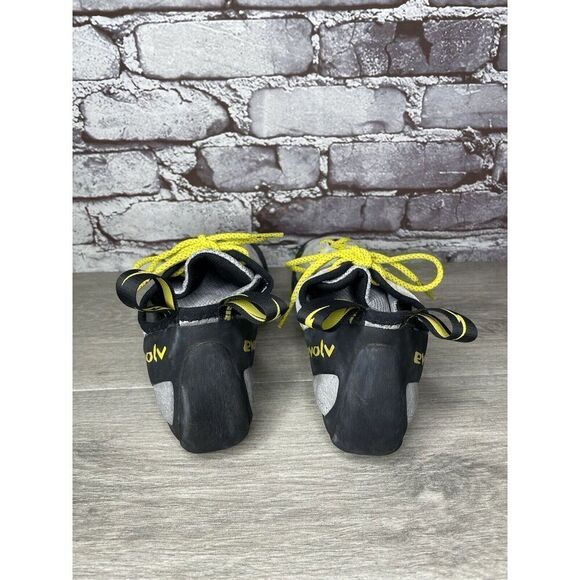 Evolv Defy Gray & Yellow Lace Up Climbing Shoes Fog Men Sz 12M US/46EU - Picture 4 of 16